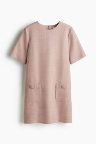 H & M - Jurk met zakken - Dusty Roze