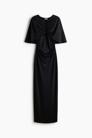 H & M - Capejurk van tricot - Zwart
