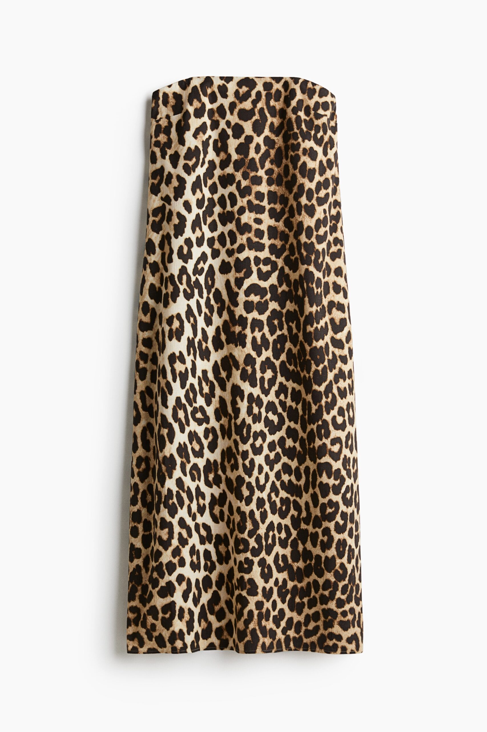H & M - Bandeaujurk - Beige/Luipaarddessin