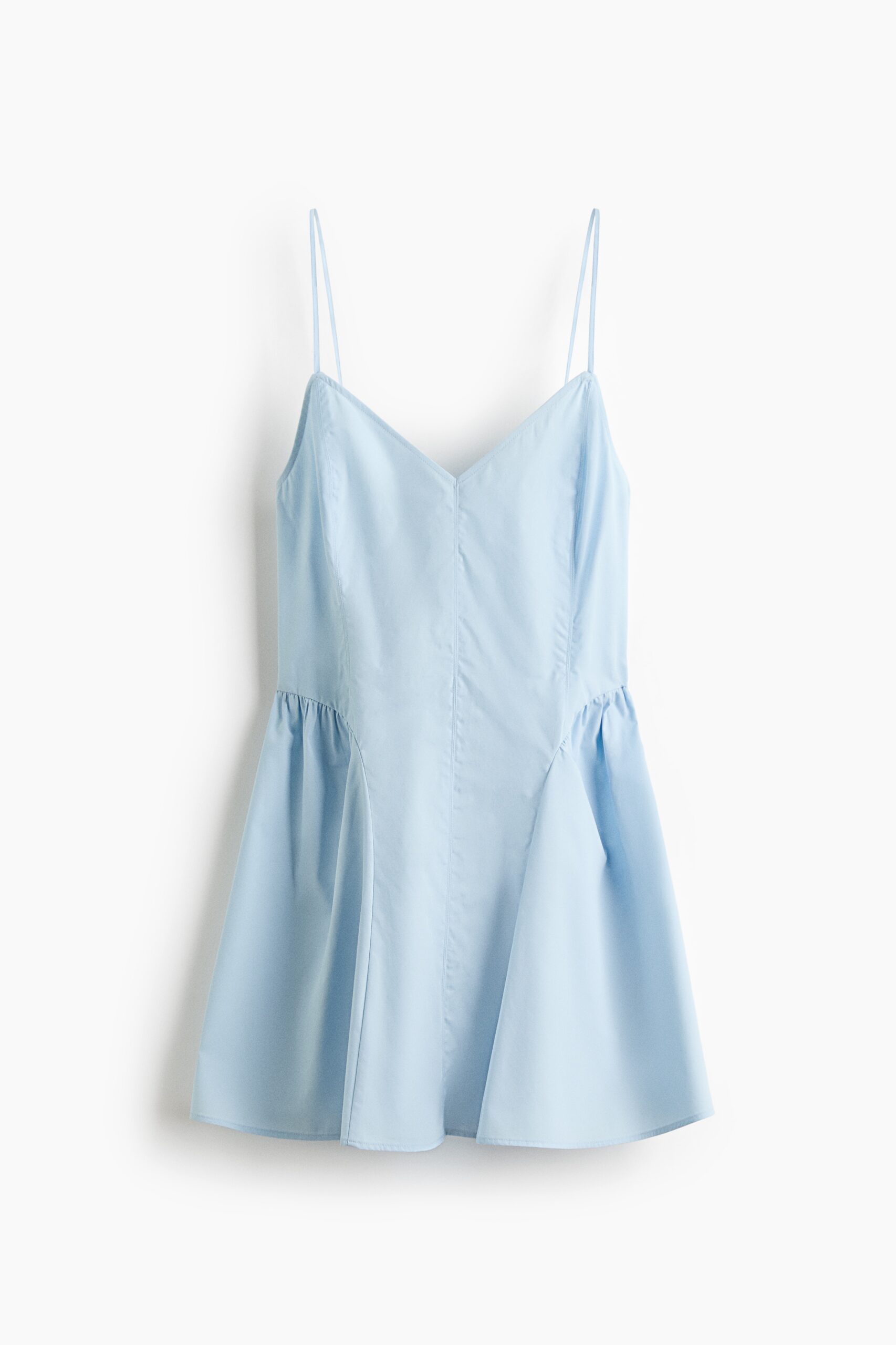 H & M - Strappy jurk met uitlopende rok - Dusty Lichtblauw H & M - Strappy jurk met uitlopende rok - Dusty Lichtblauw