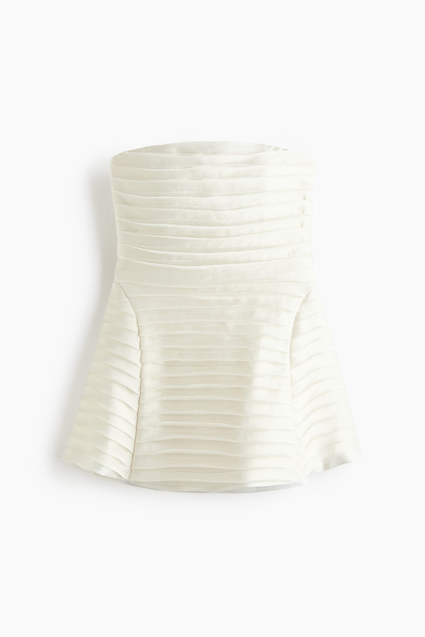 H & M - Bandeaujurk met volantrandjes - Wit H & M - Bandeaujurk met volantrandjes - Wit