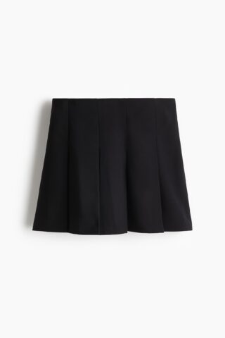 H & M - Plissérok - Zwart