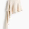 H & M - Gedrapeerde volantrok - Lichtbeige
