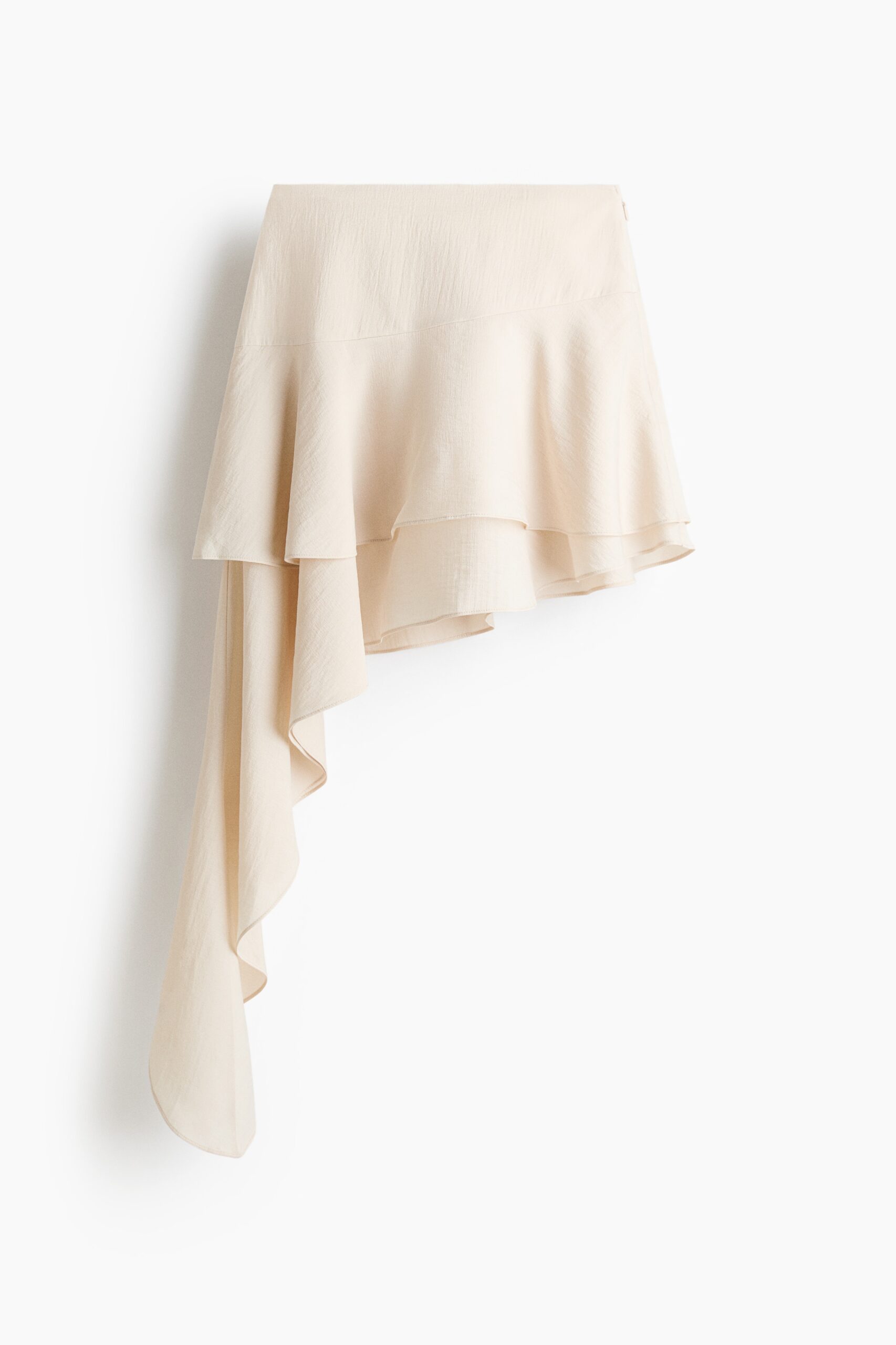 H & M - Gedrapeerde volantrok - Lichtbeige H & M - Gedrapeerde volantrok - Lichtbeige