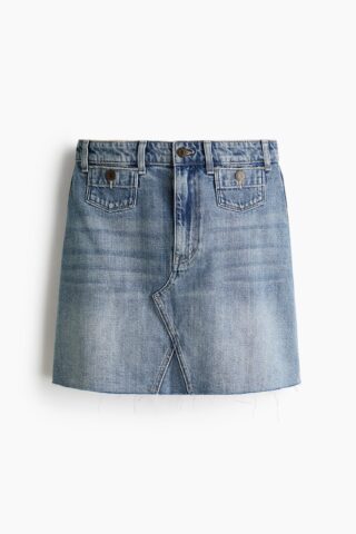 H & M - Denim A-linerok - Licht Denimblauw