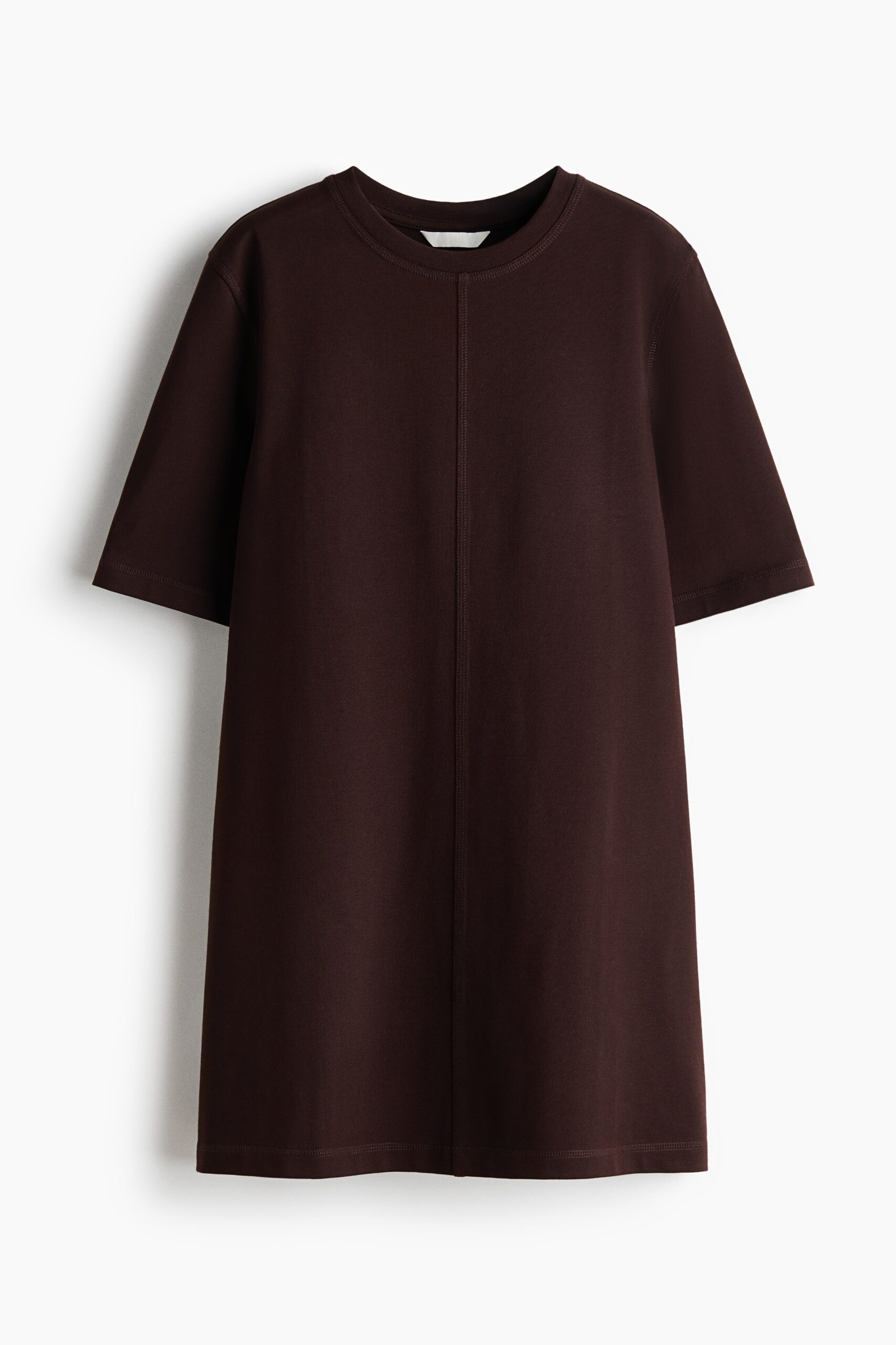 H & M - Katoenen T-shirtjurk - Donkerbruin