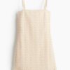 H & M - Mini-jurk met gehaakte look - Roomwit