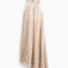 H & M - Halterjurk met gehaakte look - Lichtbeige Gemêleerd