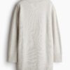 H & M - Knitted turtleneck dress - Lichttaupe Gemêleerd