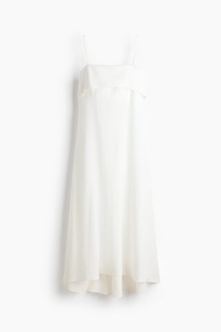 H & M - Strappy jurk van linnenmix - Wit