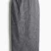 H & M - Twill kokerrok - Donkergrijs/Krijtstrepen