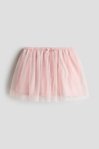 H & M - Glitterende tulen rok - Dusty Lichtroze