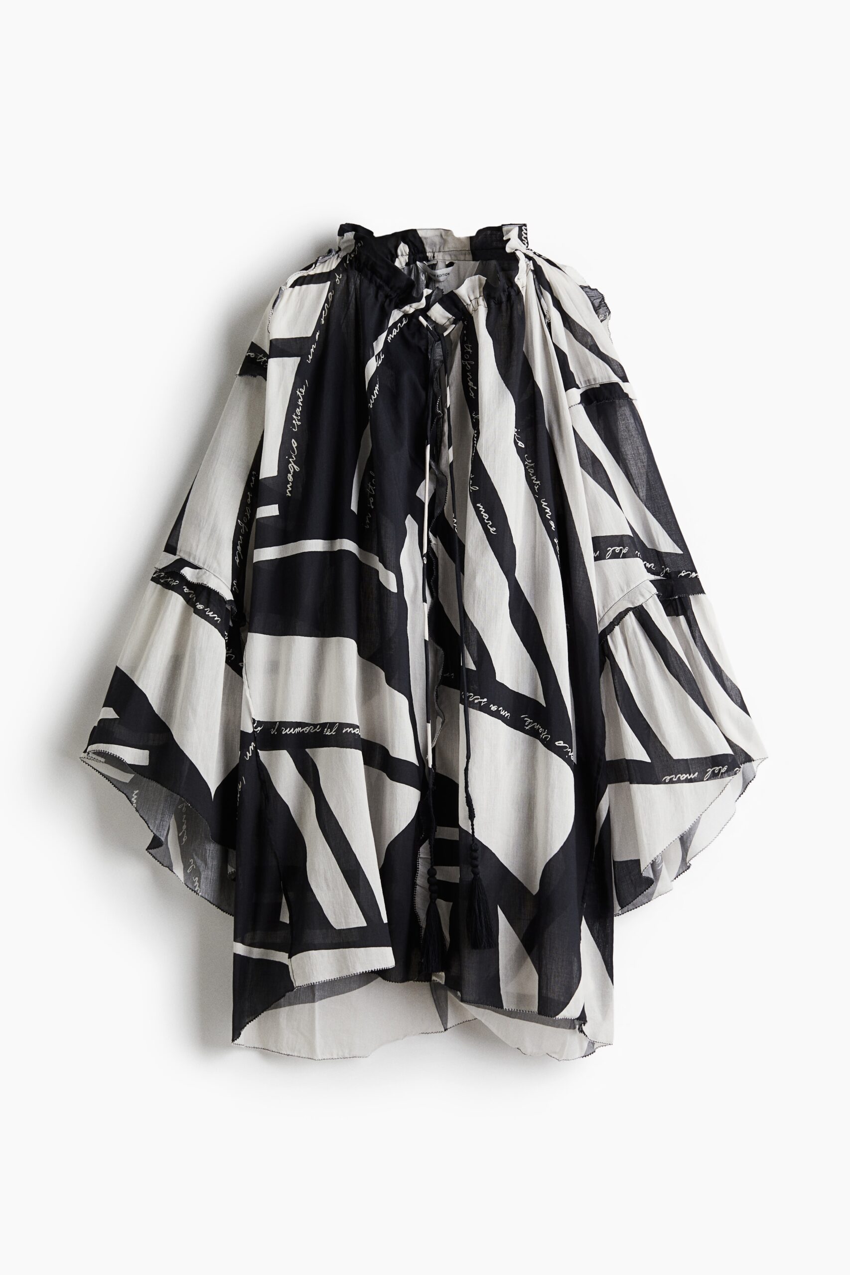 H & M - Katoenen jurk - Loose Fit - Wit/Zwart Dessin H & M - Katoenen jurk - Loose Fit - Wit/Zwart Dessin