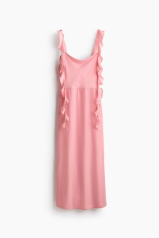 H & M - Jurk met drapering - Roze