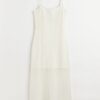 H & M - Mouwloze jurk met gehaakte look - Roomwit