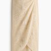 H & M - Embroidered cotton beach skirt - Lichtbeige