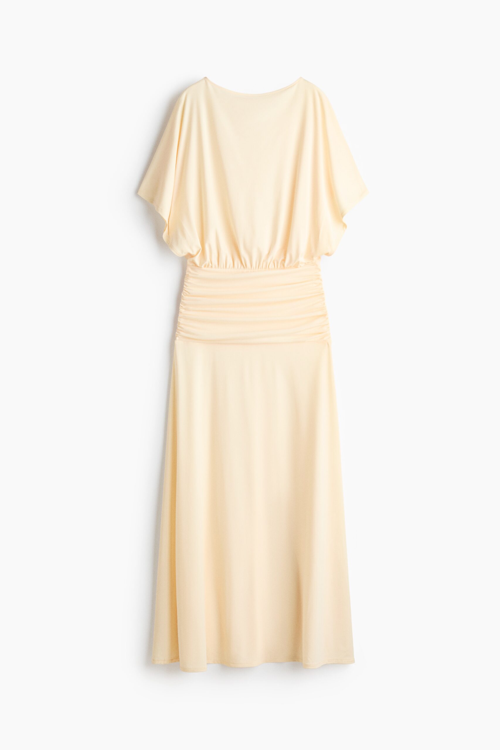 H & M - Gedrapeerde maxi-jurk - Lichtgeel