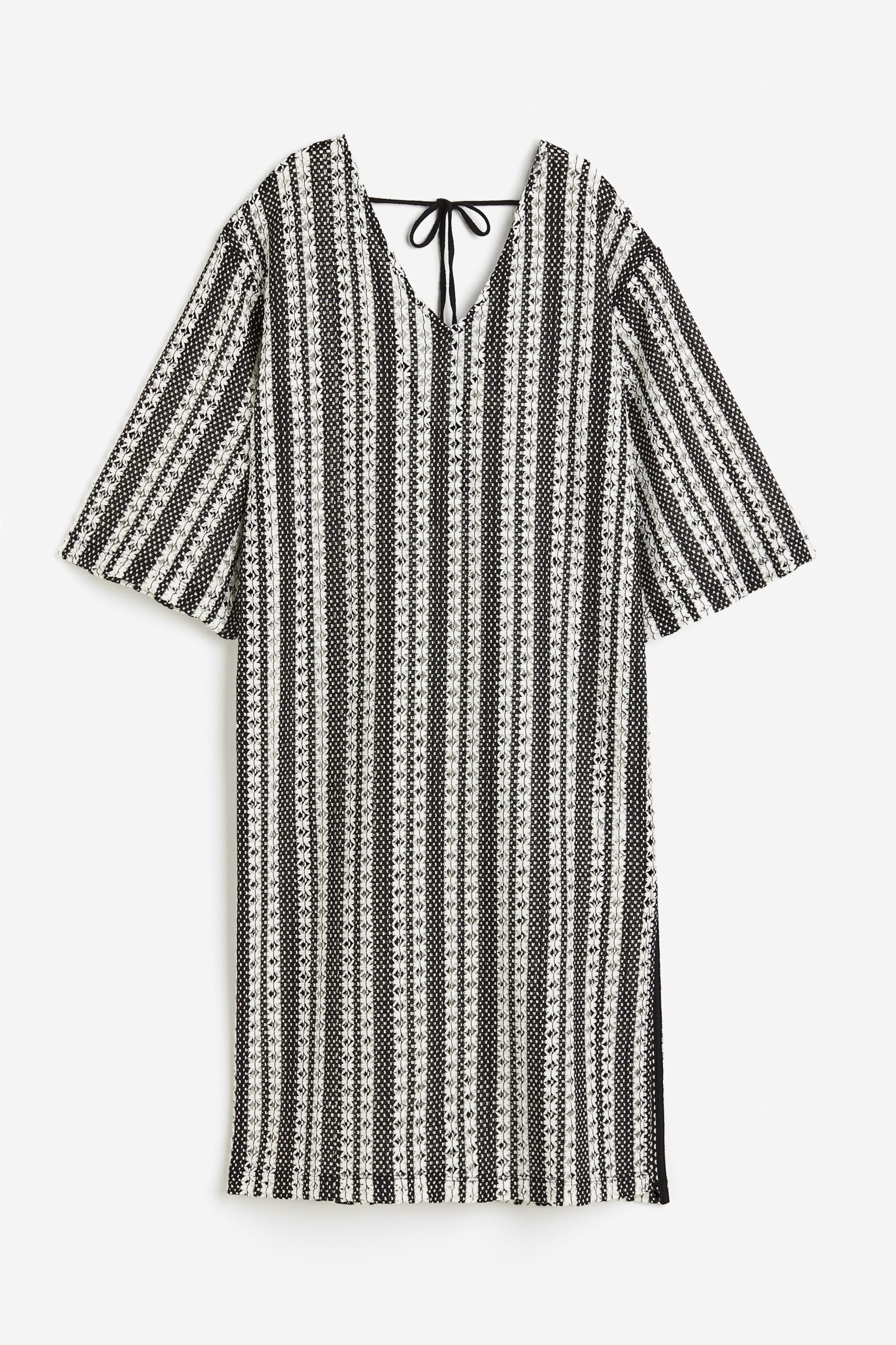 H & M - Jacquardgebreide jurk - Zwart/Gestreept H & M - Jacquardgebreide jurk - Zwart/Gestreept