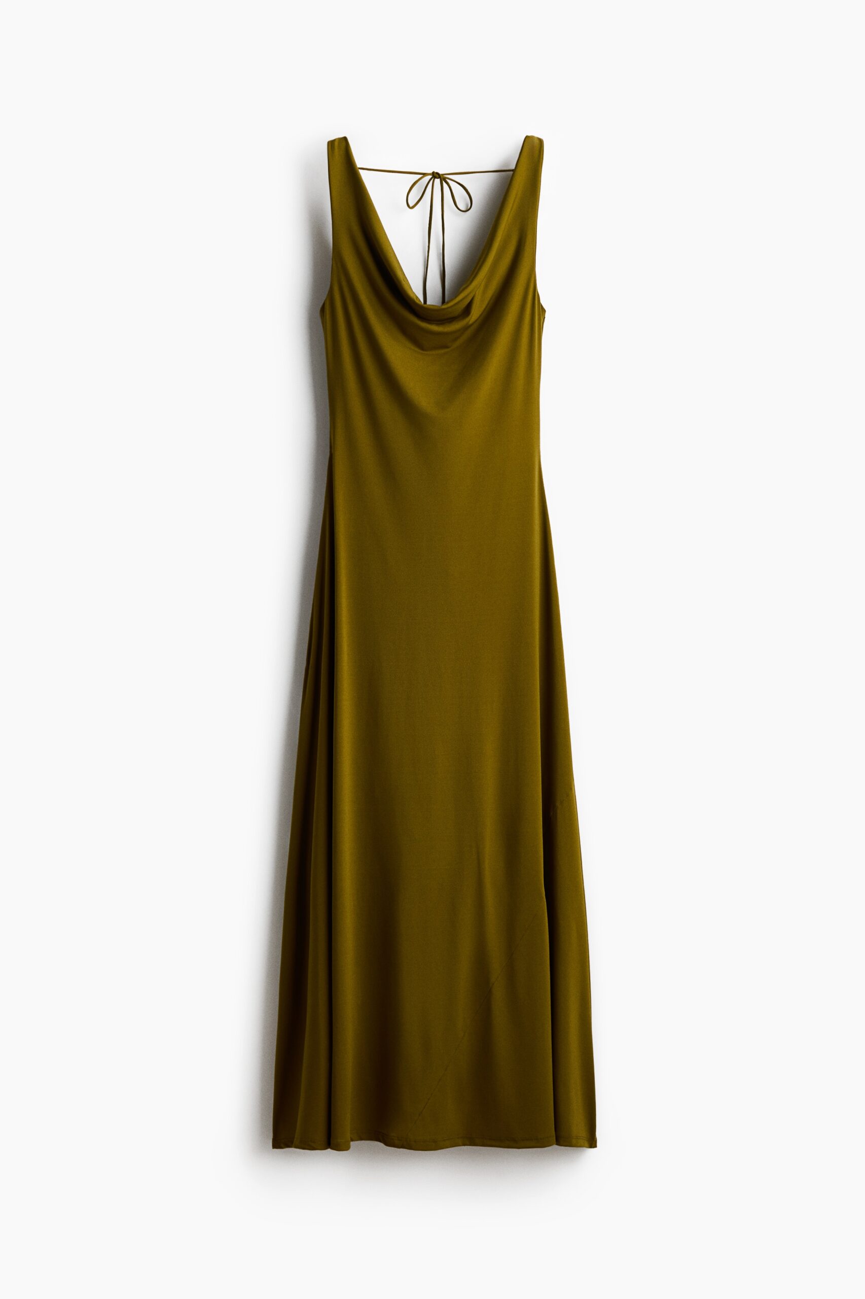H & M - Gedrapeerde tricot jurk - Olijfgroen