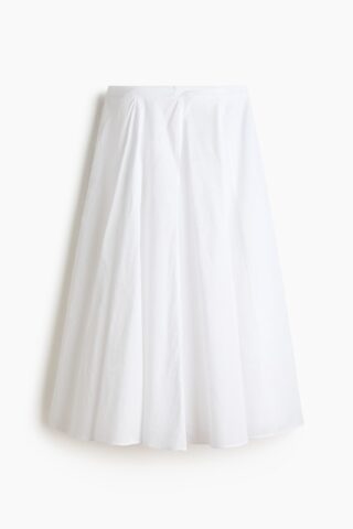 H & M - Katoenen plooirok - Wit