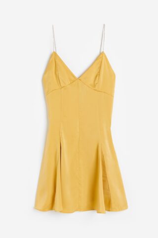 H & M - Jurk met stras - Geel