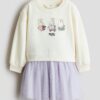 H & M - Jurk met print en tulen rok - Lichtbeige/Nijntje