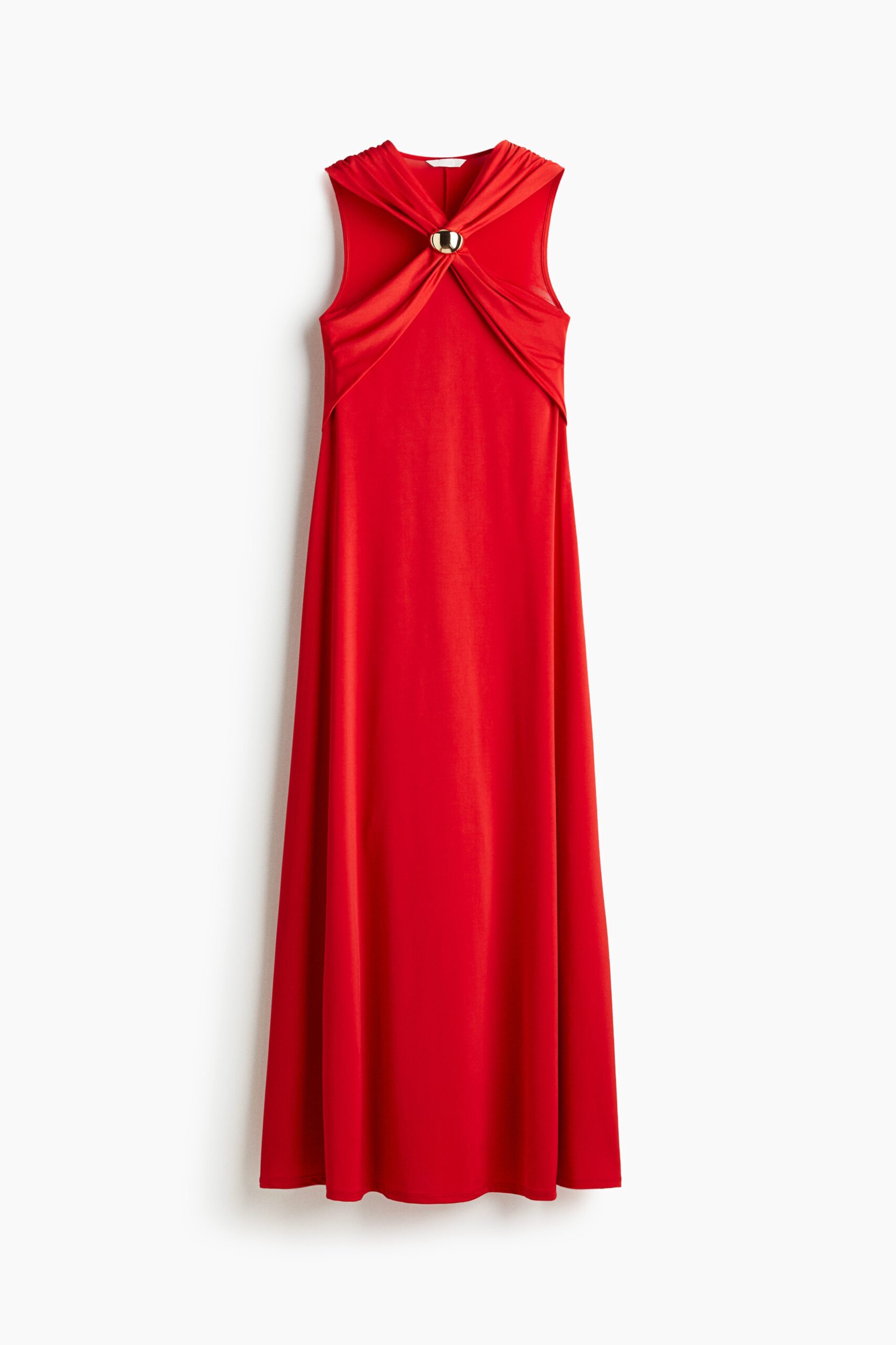H & M - Gedrapeerde maxi-jurk - Rood