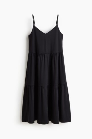H & M - Strappy strokenjurk - Zwart