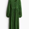 H & M - Plisséjurk van chiffon - Groen