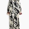 H & M - Jurk - Loose Fit - Roomwit/Zwart Dessin