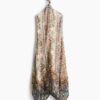 H & M - Halterjurk van chiffon - Lichtbeige/Dessin