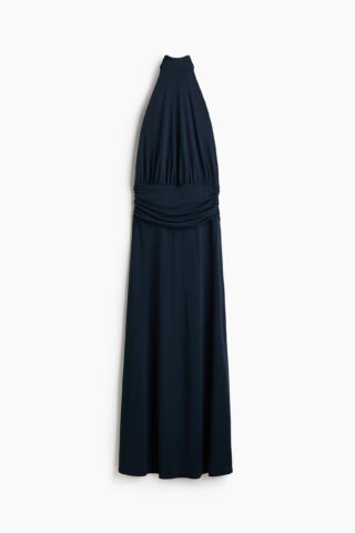 H & M - Lange halterjurk - Donkerblauw