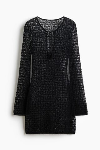 H & M - Strandjurk met gehaakte look - Zwart