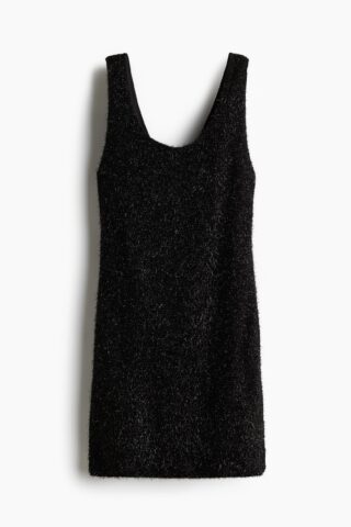H & M - Glitterende mini-jurk - Zwart