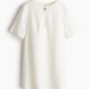 H & M - Jurk van linnenmix - Wit