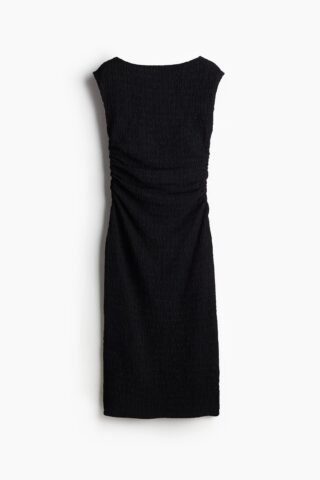 H & M - Gedrapeerde bodyconjurk - Zwart