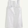 H & M - Metallic denim jurk - Zilverkleurig