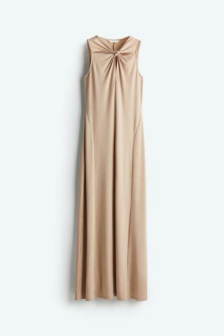 H & M - Jurk met geknoopt detail - Beige
