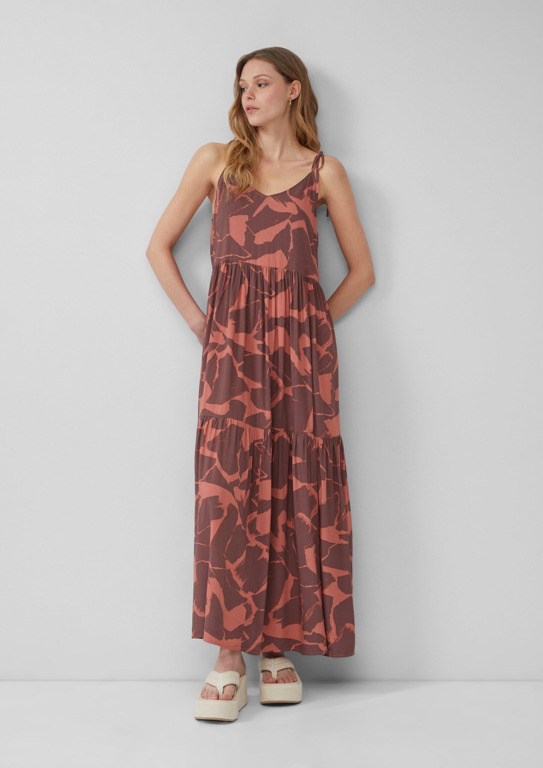 maxi-jurk van viscose