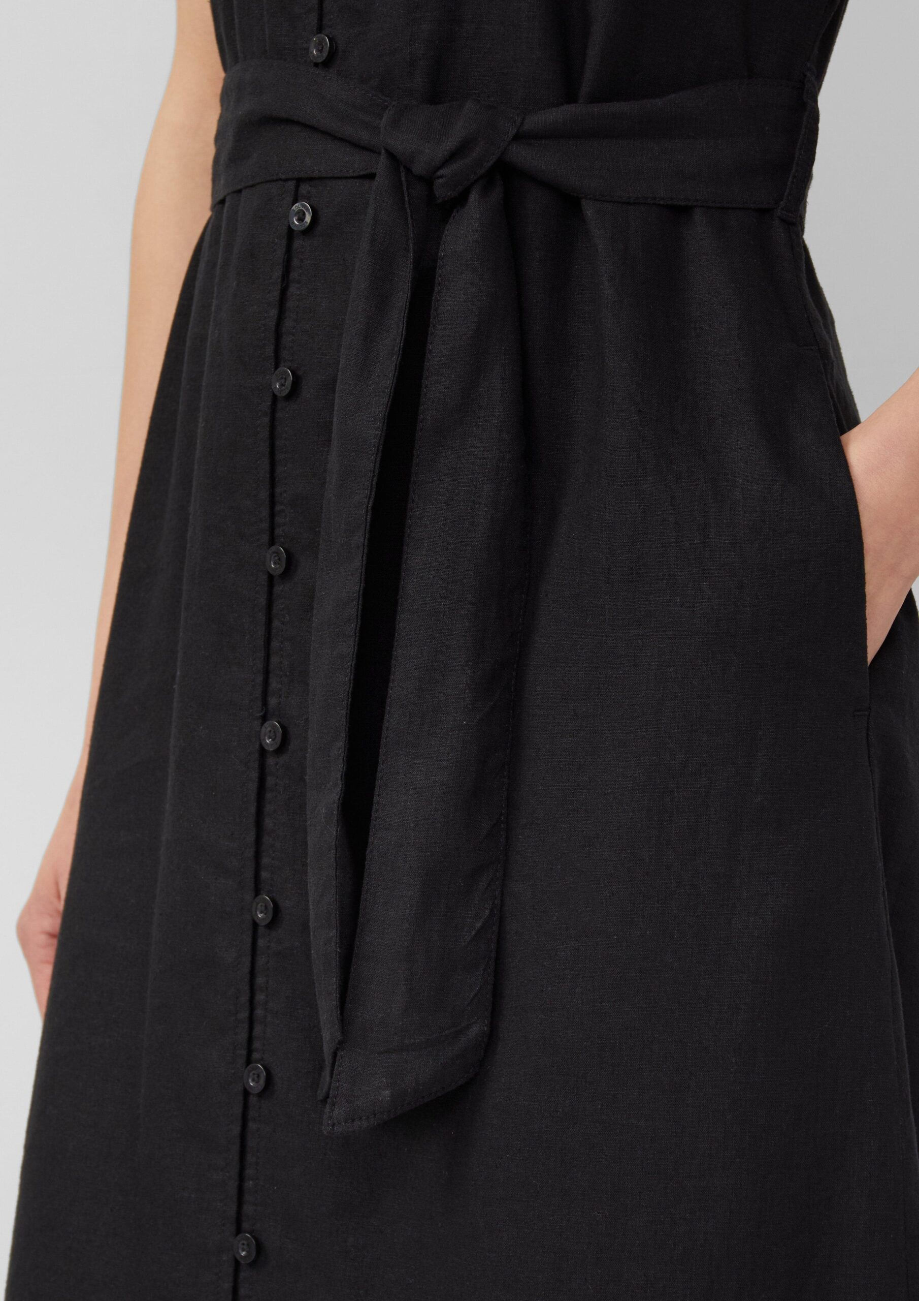 Midi-jurk in een relaxed fit van een linnenmix - Afbeelding 2