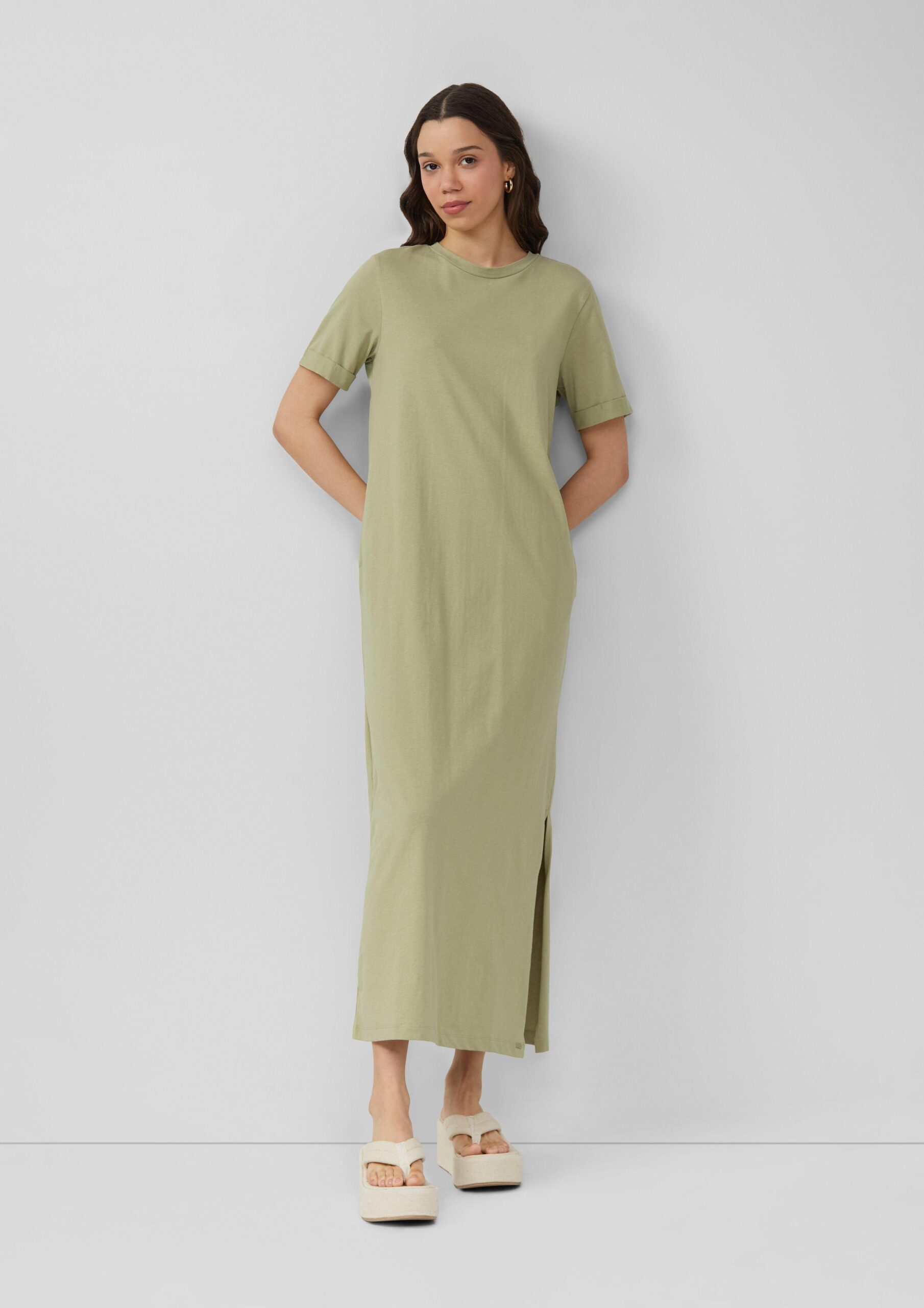 maxi jersey jurk