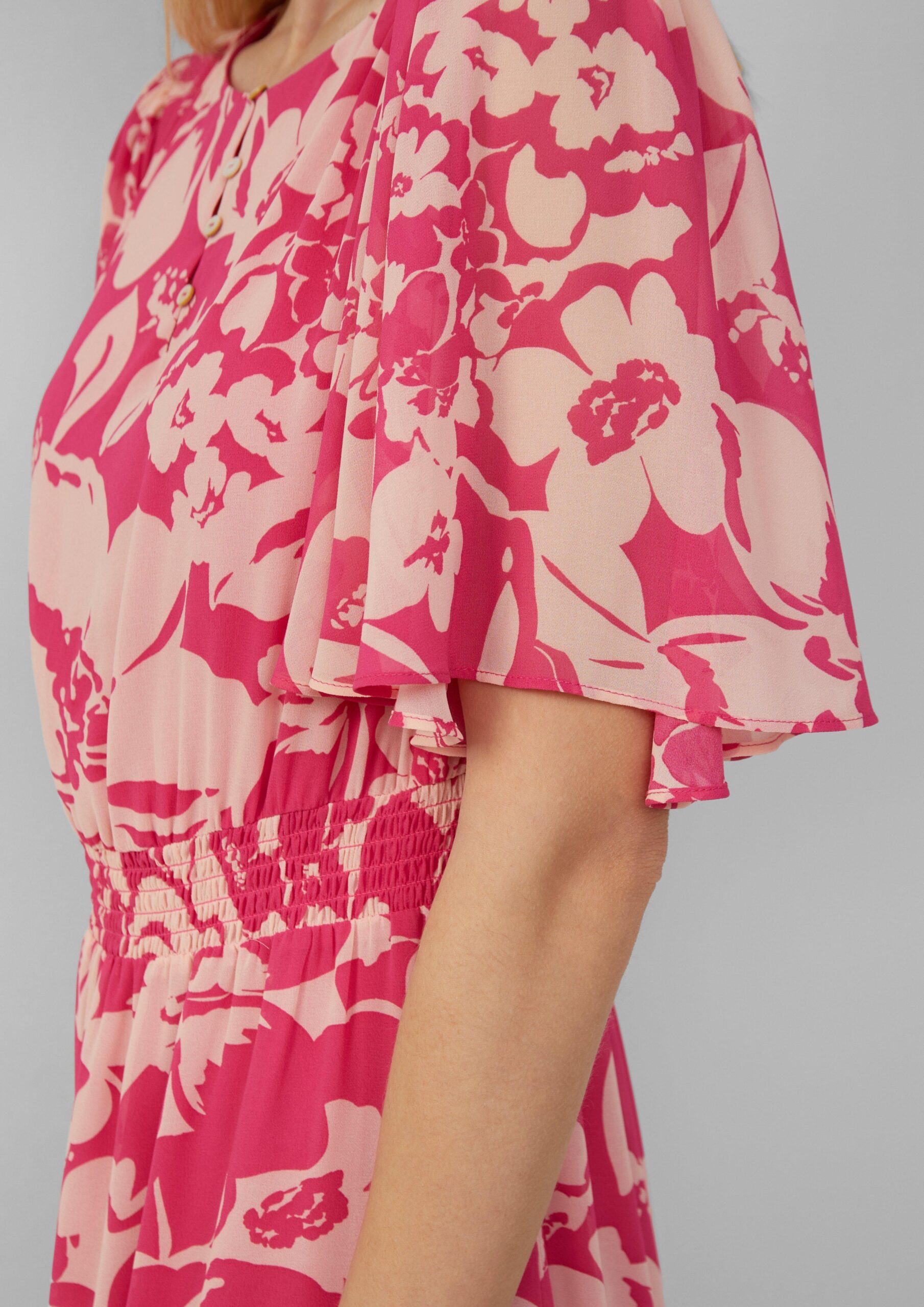 Maxi-jurk van chiffon met print - Afbeelding 2