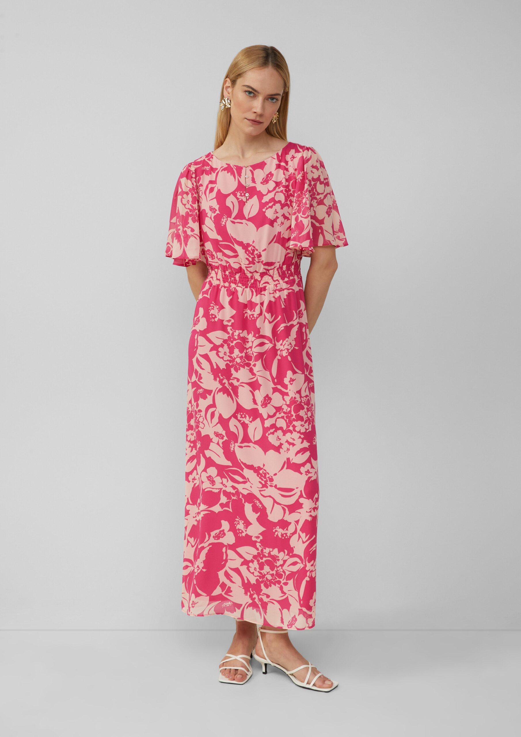 Maxi-jurk van chiffon met print