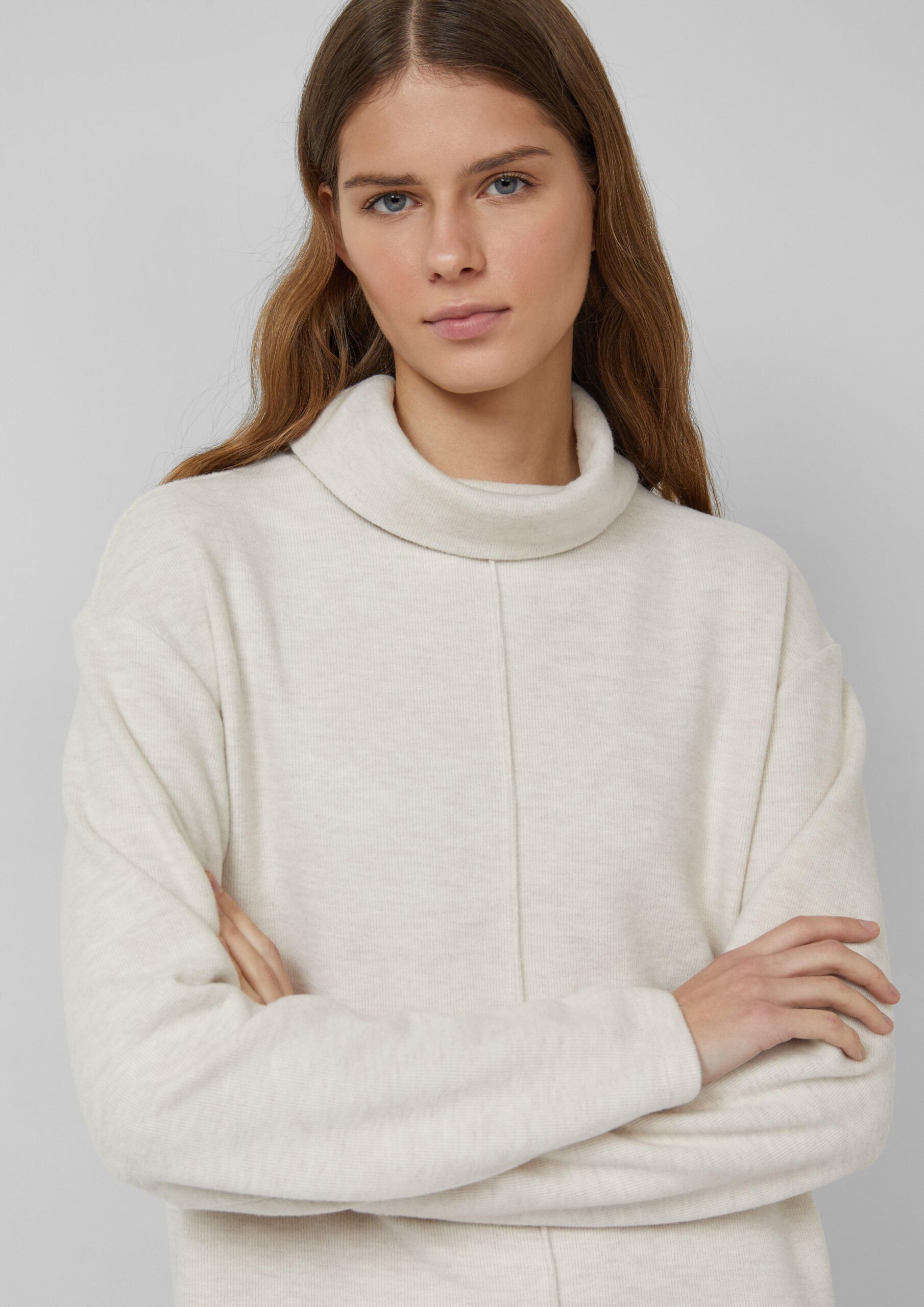 Zachte jersey jurk met col - Afbeelding 2