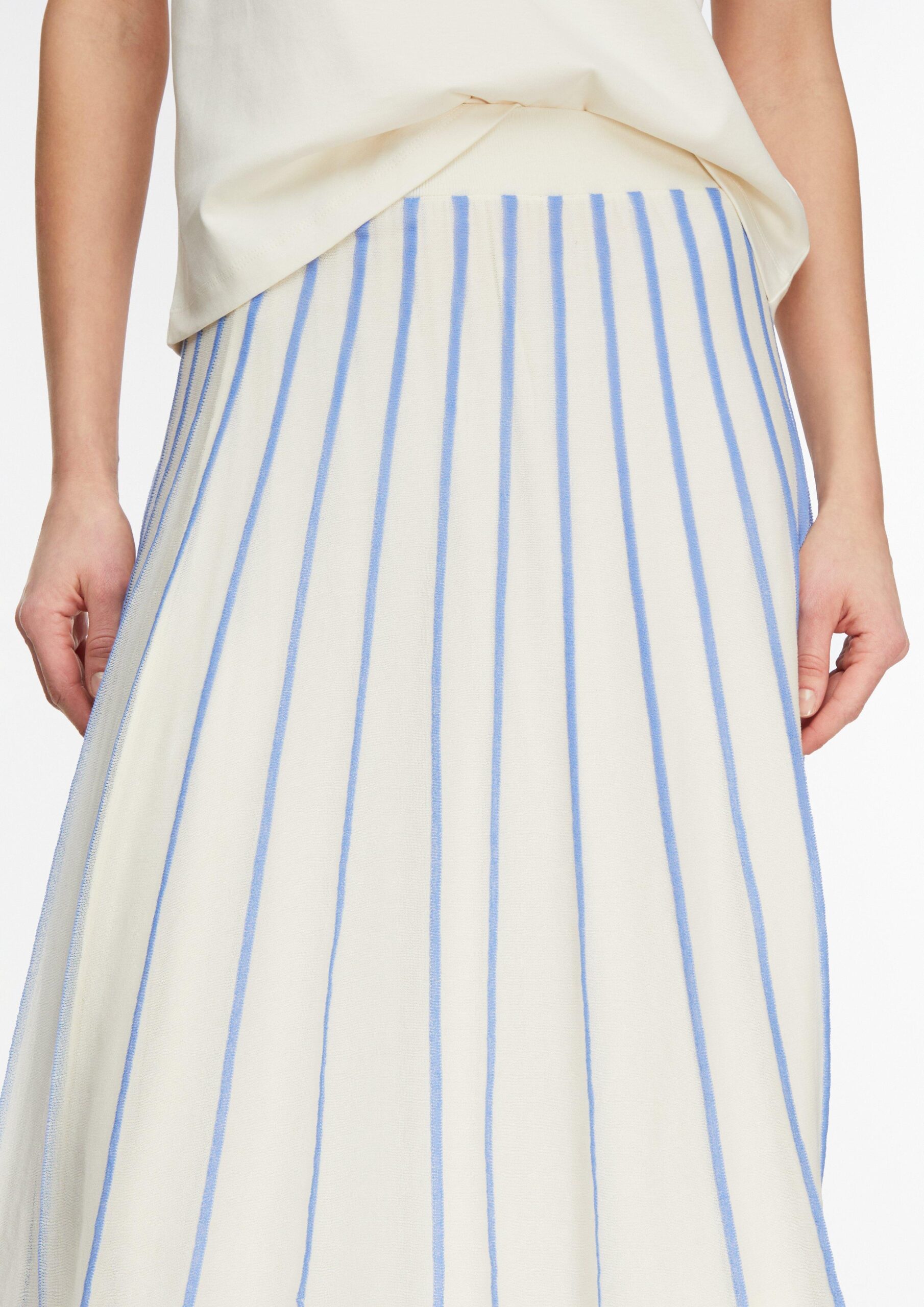 Gebreide midirok met plooi - Afbeelding 2
