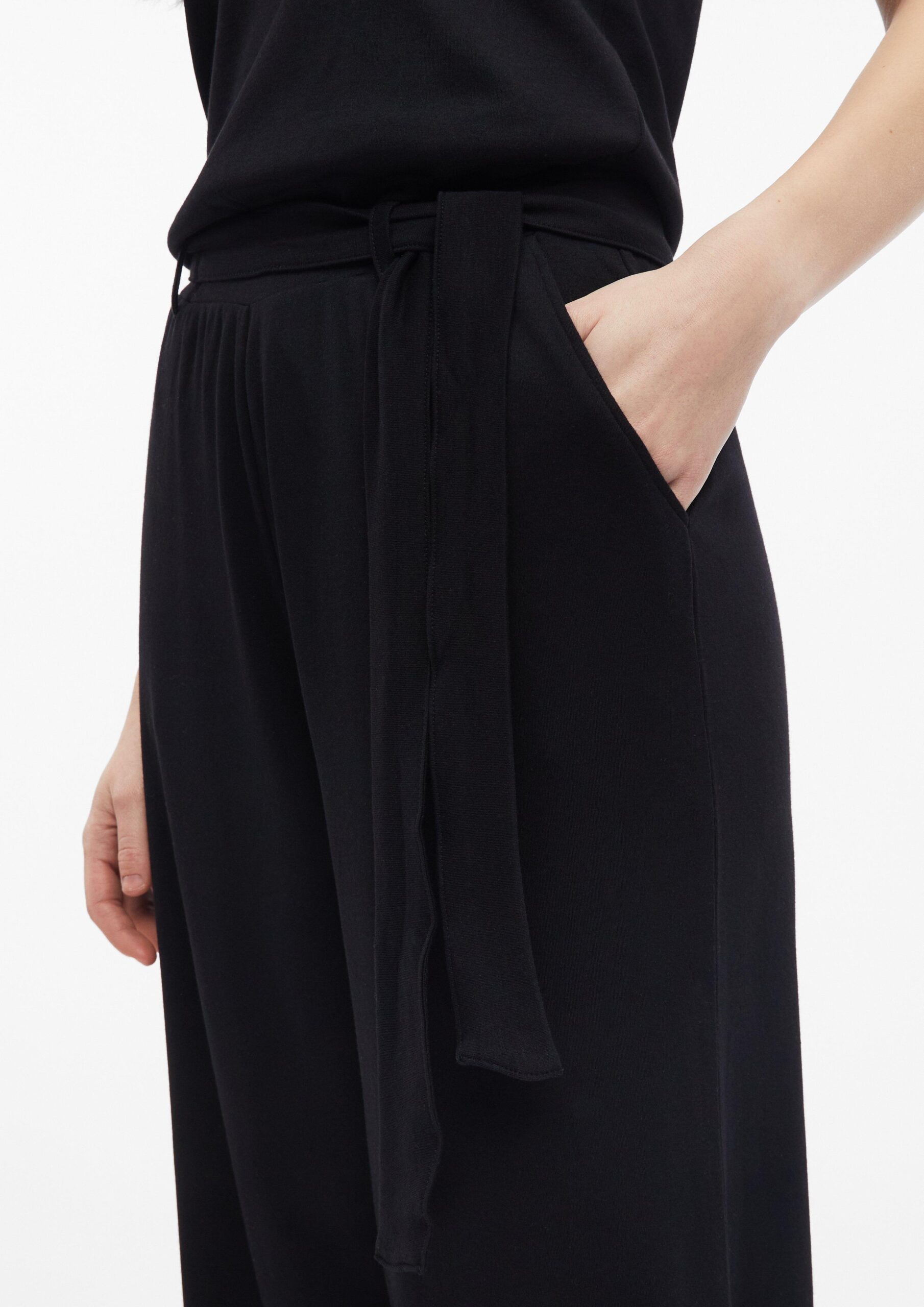 Mouwloze jumpsuit van interlockjersey met ceintuur - Afbeelding 2