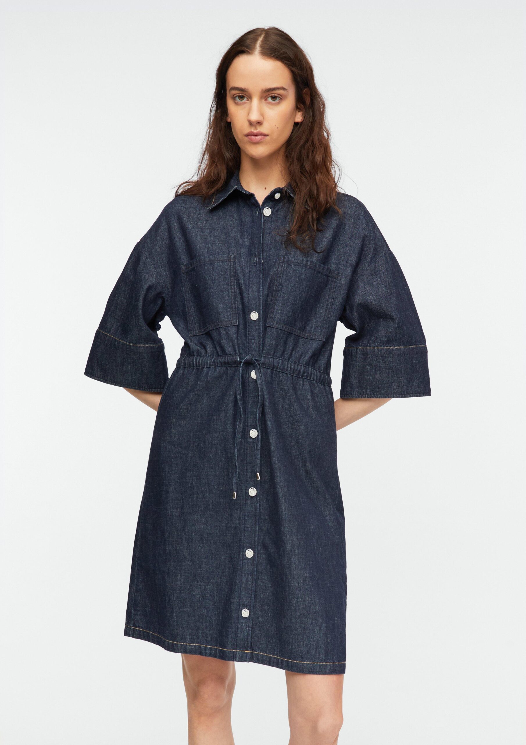 Lichtgewicht denim jurk met knoopsluiting