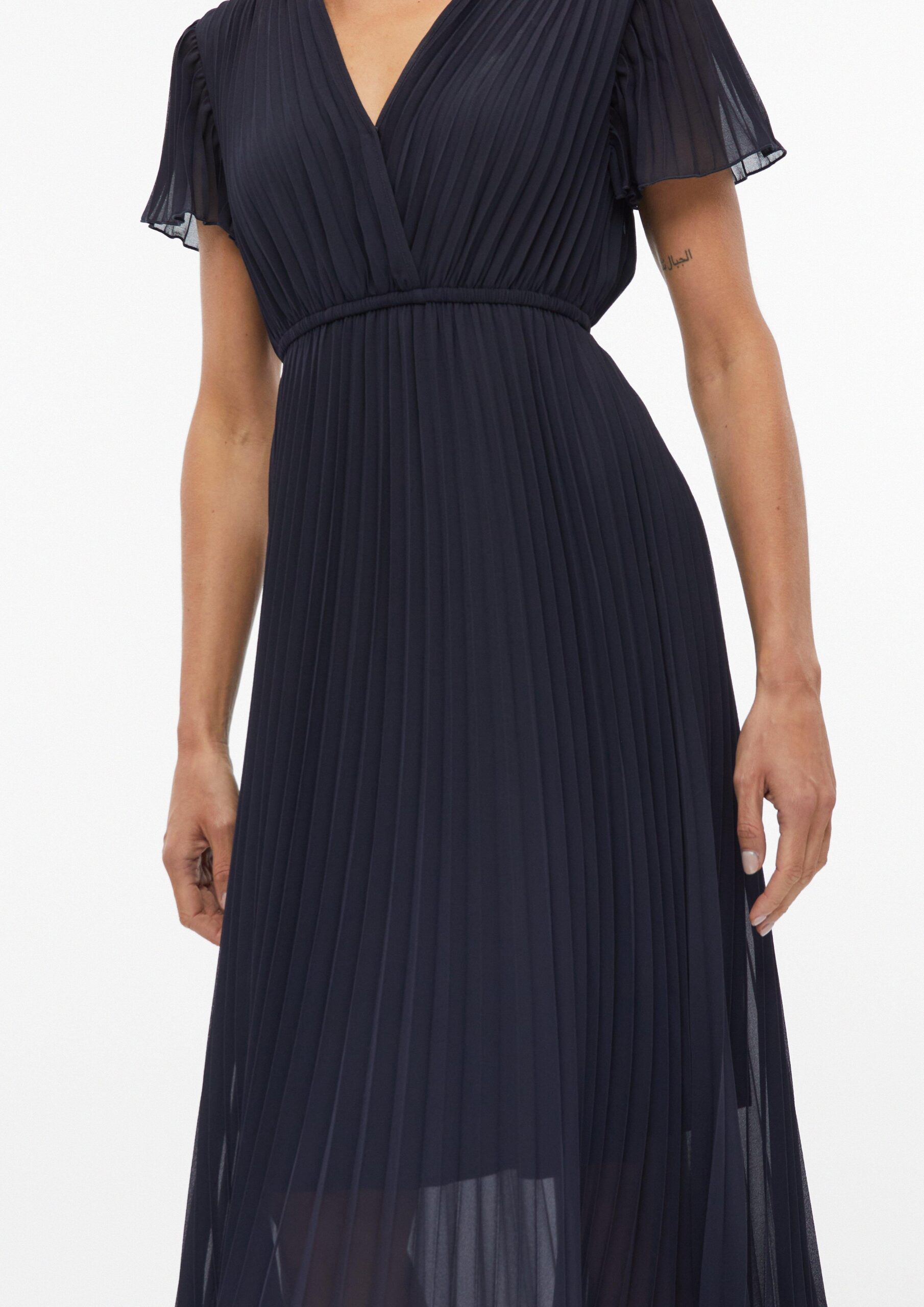 Plooi jurk in midi lengte - Afbeelding 2