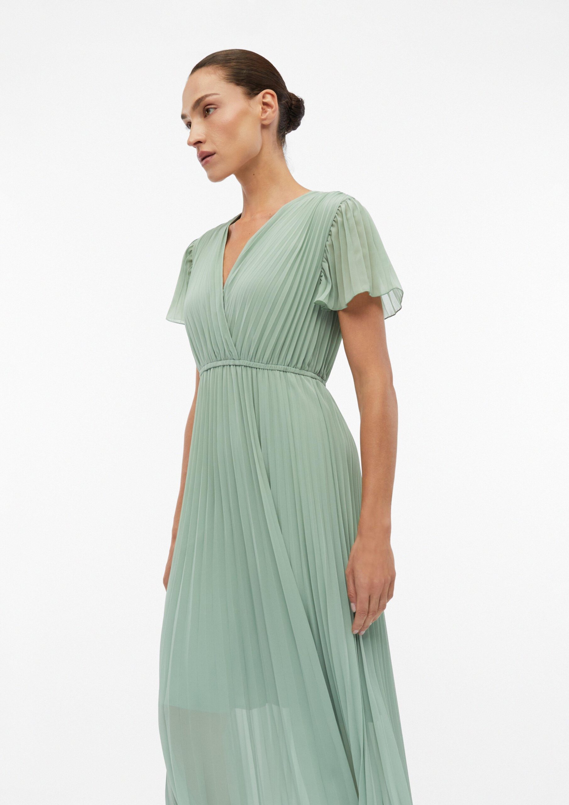Plooi jurk in midi lengte - Afbeelding 2