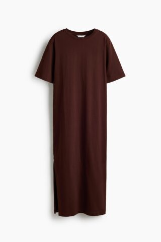 H & M - Lange T-shirtjurk - Bruin